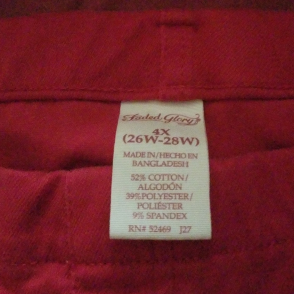Red jeggings